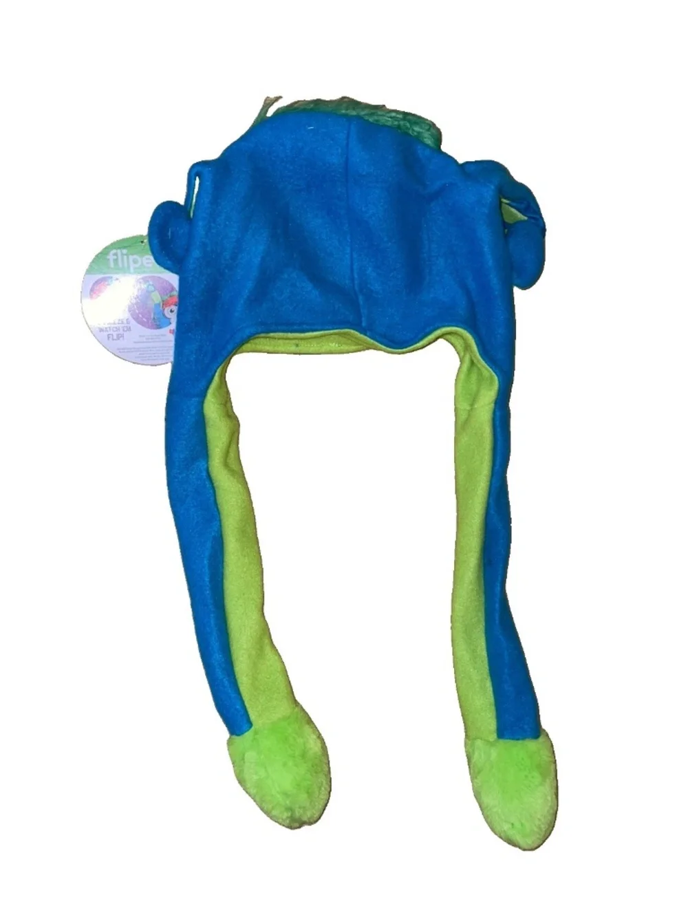 FLIPEEZ Kid's Wacky Monkey Pirate Furry Flip Up Fun Squeeze Me Beanie NWT